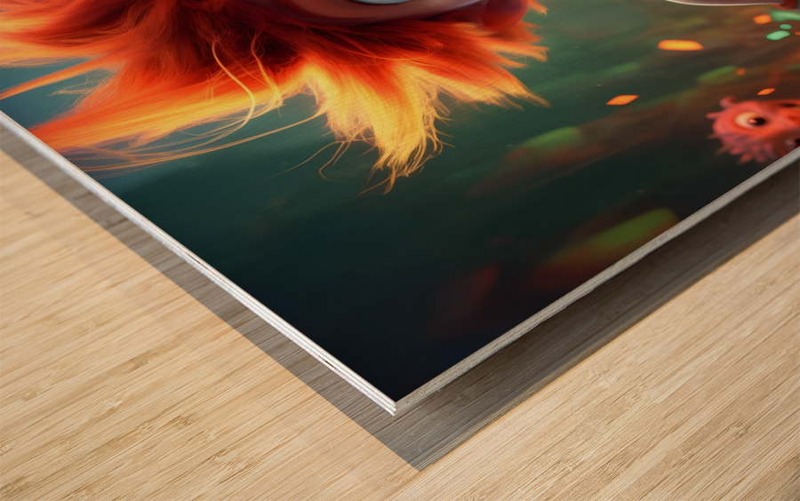 Character   digital art no.1 Wood print