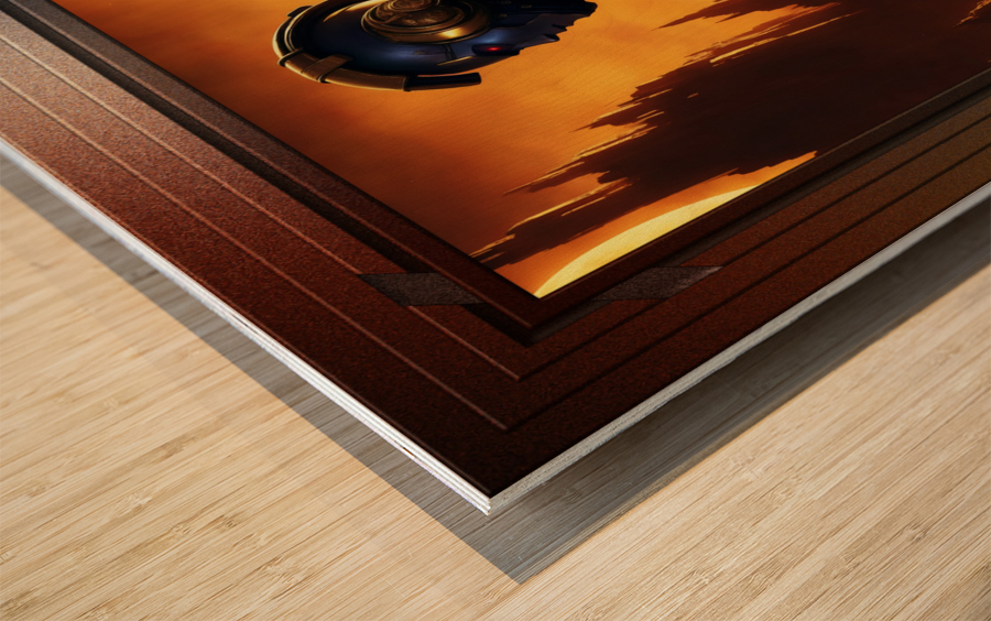 Brygdon Of The Fifth Imperium Captivating AI Concept Art Portrait by Xzendor7 Wood print