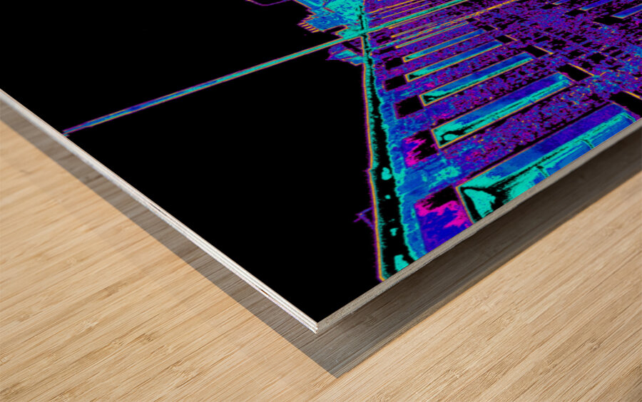 Edinburgh Street Scene in Mixed Colours Wood print