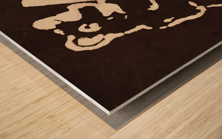 Vintage Brown University Bears Art Wood print