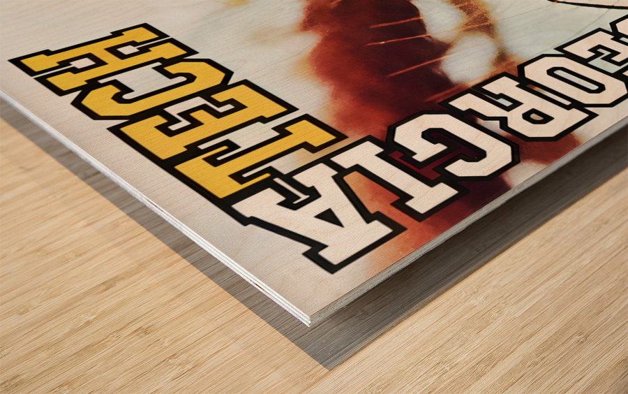 Vintage Georgia Tech Yellow Jacket Art Wood print