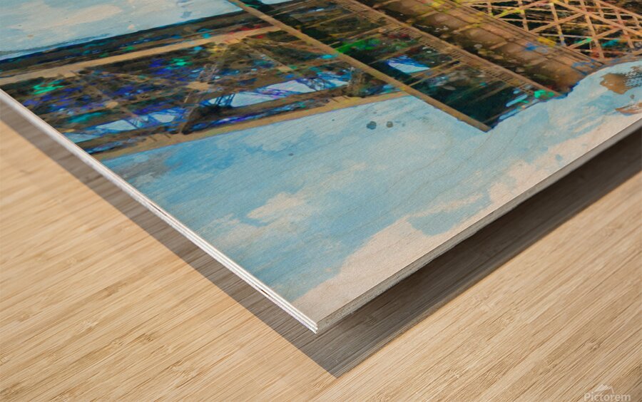 Level One of the Eiffel Tower Wood print