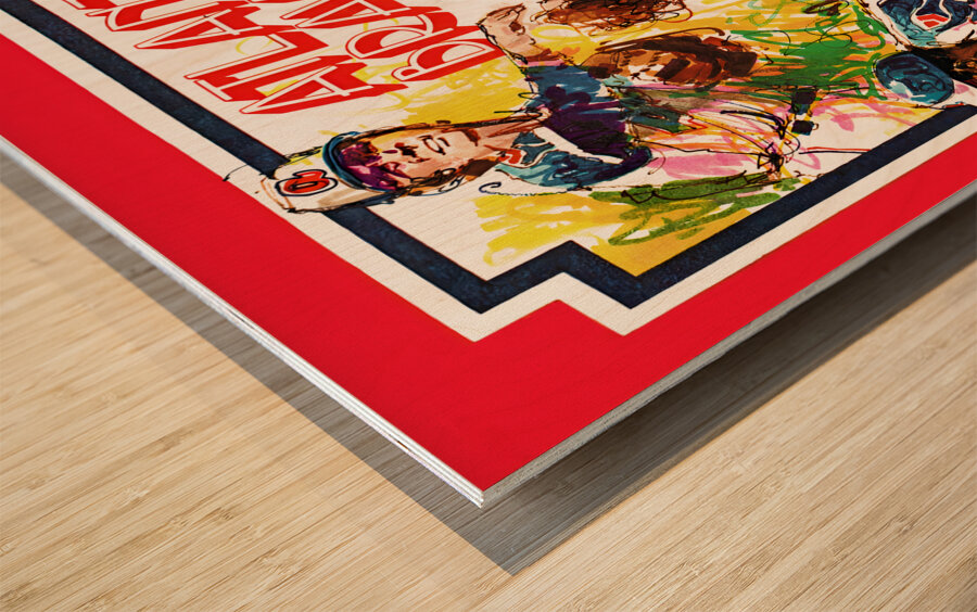 1975 Atlanta Braves Throwback Art Wood print