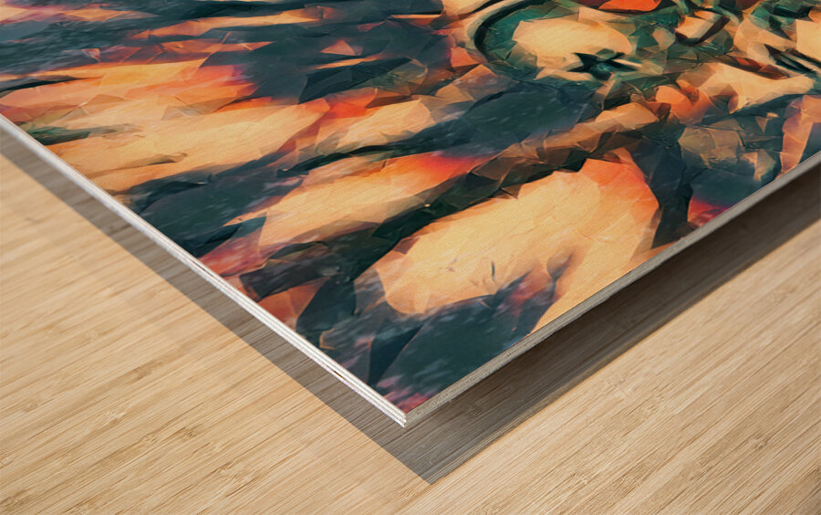 Dallas Cowboys Throwback Abstract Art Wood print