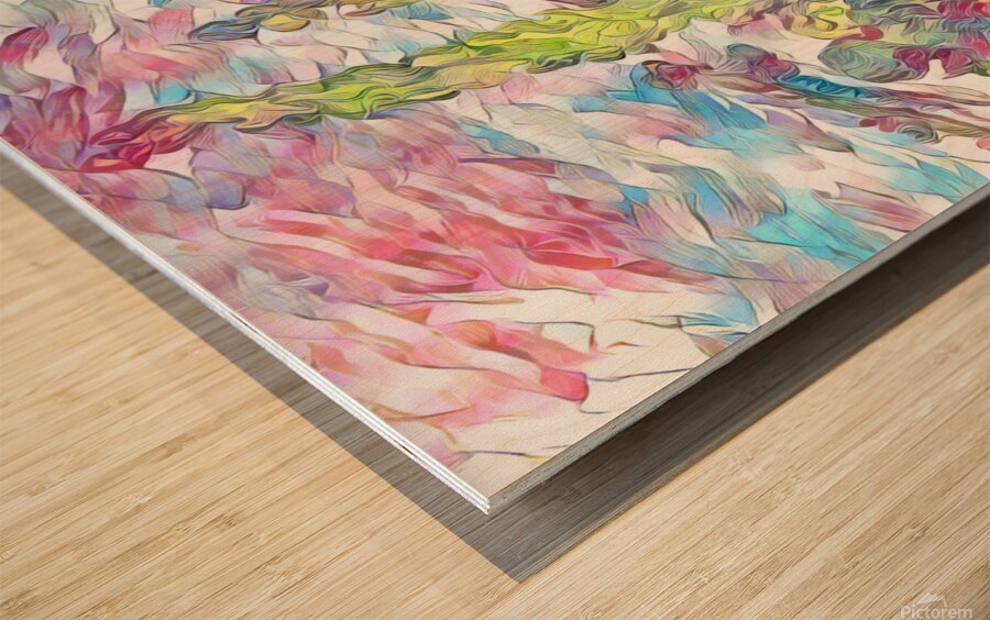 van gogh dig watercolor Wood print