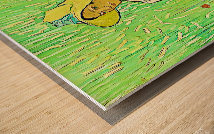 van gogh 1890 girl in white digitized Wood print