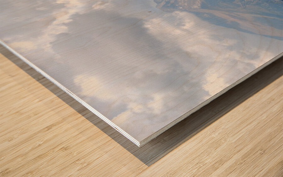 Blue Yosemite Wood print