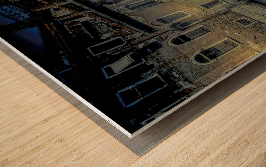 Mural San Croce Venice Canal House Wood print