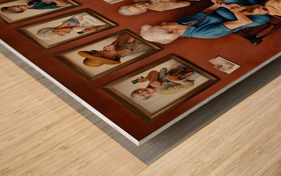 HALL OF FRAMES Wood print