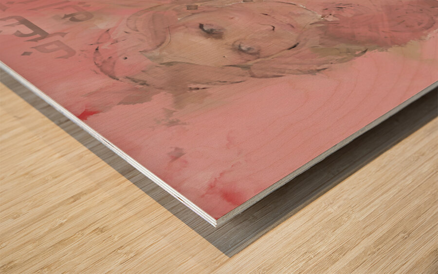 Melodic Script: Dalida s Legacy in Kufic Calligraphy Wood print