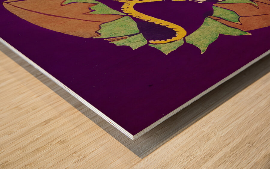 Vintage LSU Tiger Football Art Wood print