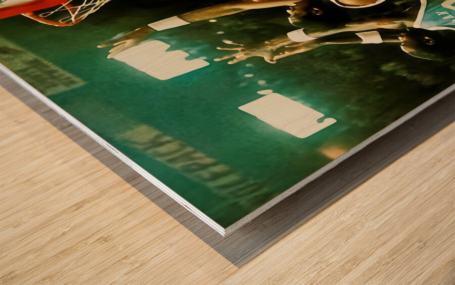 1983 North Carolina vs. NC State Basketball Action Wood print