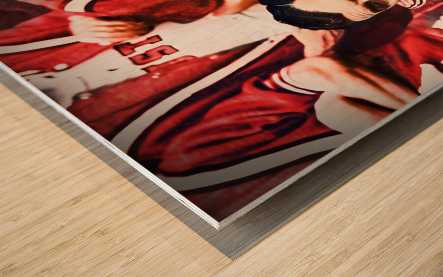 Houston Cougar Basketball Huddle Art Wood print