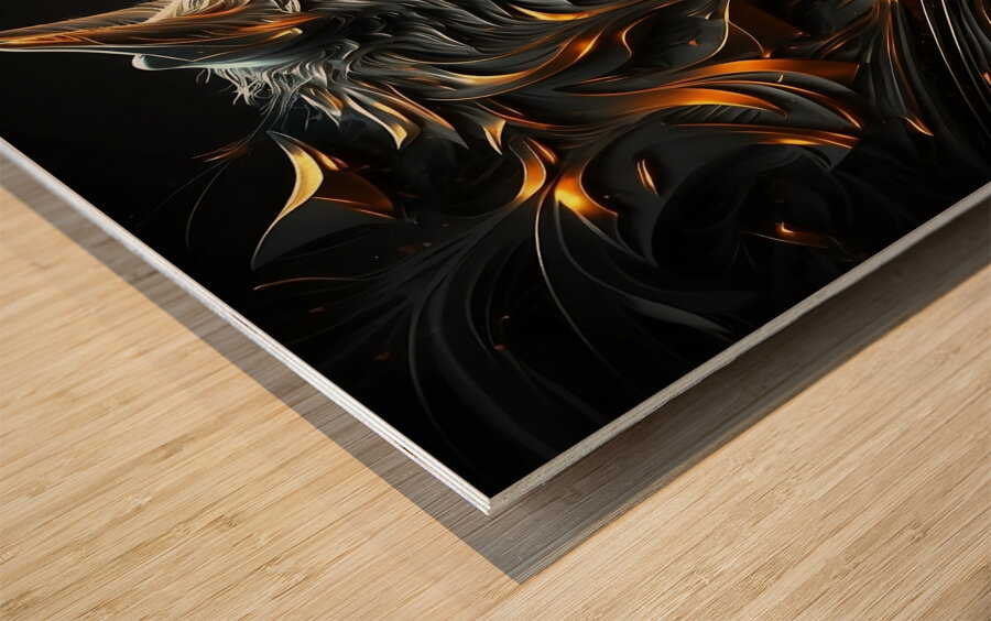 Spirit Wrapped In Gold Wood print