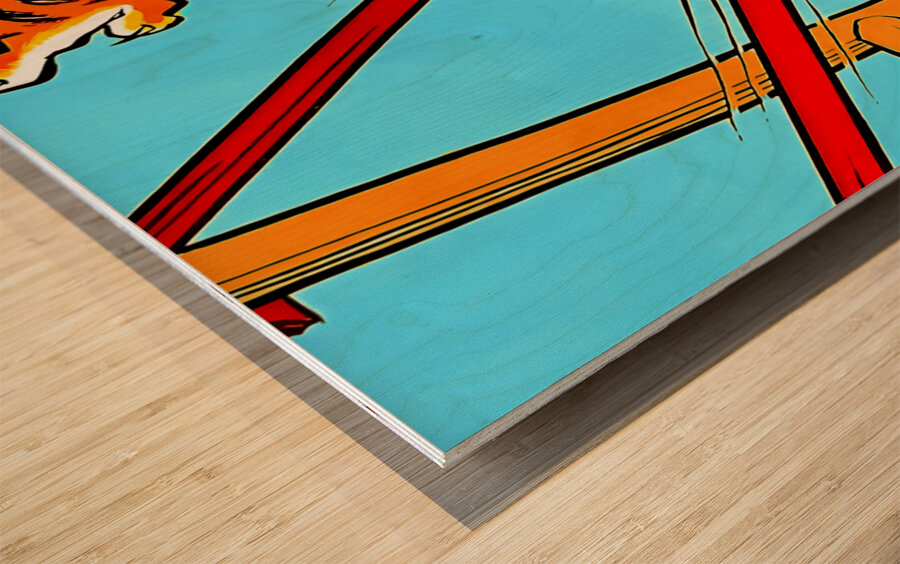 Auburn Phil Neel Georgia Cartoon Wood print