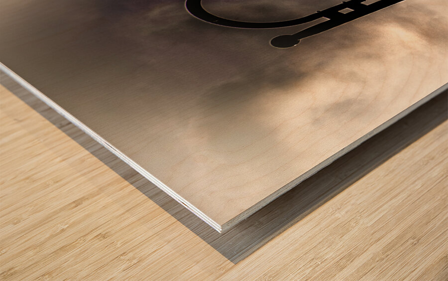 Normandy Le Tilleul Street Light Wood print