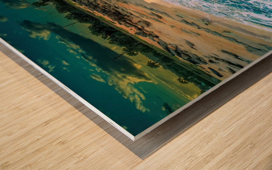 Palm Coast Flagler Beach Sunset Wood print