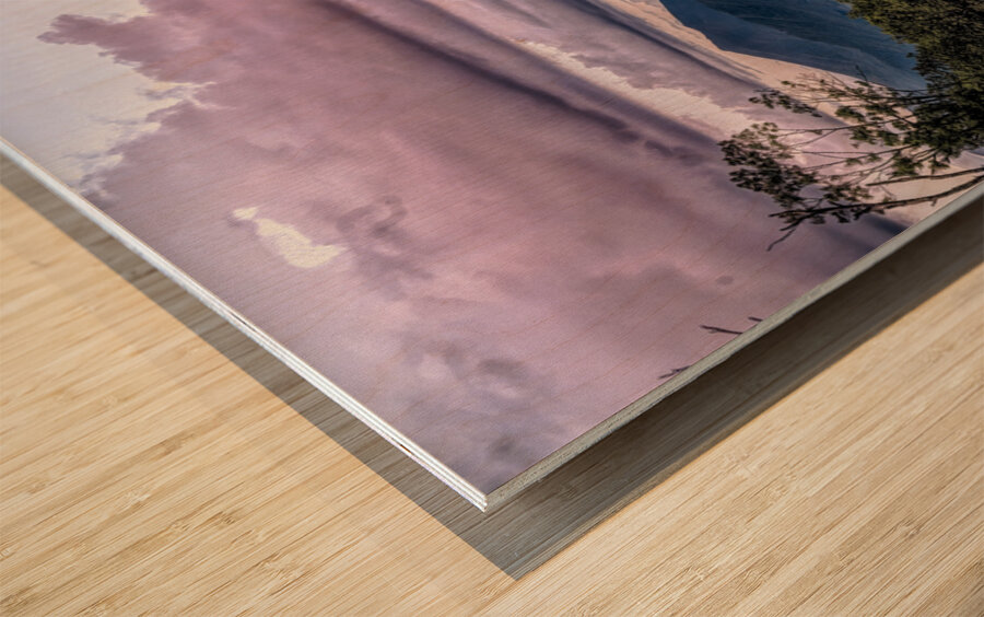 Blue Ridge Mountains Peaks of Otter Panorama Wood print