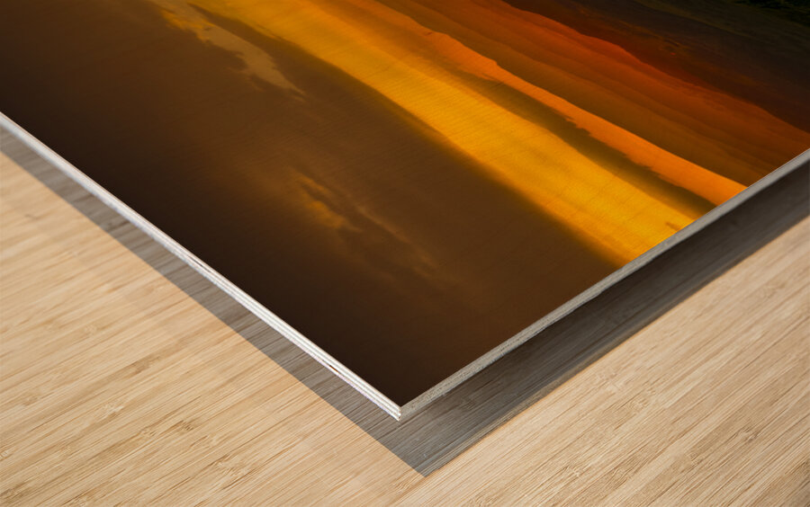 Mills Gap Overlook Sunset Wood print