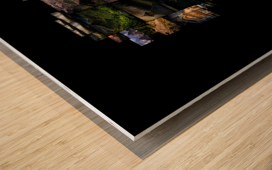 I Love Italy Heart Wood print