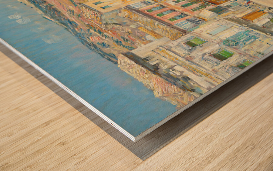 View of a Southern French City 1910 Childe Hassam Wood print