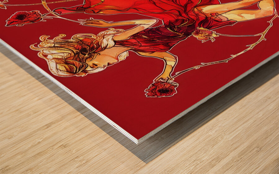 Flower Chix Wood print