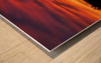 fire Sunset Wood print