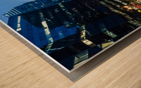 Pluie au centre ville Wood print