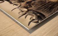Line-up Wood print