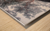 Winter tree lines Wood print