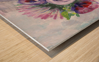 Impressionistic Flowers Purple Breeze  Wood print