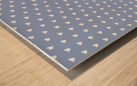 Pale Blue Heart Shape Pattern Wood print