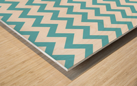 CORNFLOWER CHEVRON Wood print