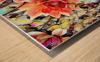 Arte 146 Dahlias Flowers oilpaint-paint-style Wood print