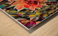 Arte 148 Dahlias Flowers polyart-paint-style Wood print