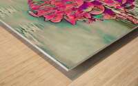 Arte 153 Dahlias in water impressionist-paint-style Wood print