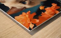 A strikingly elegant Siamese cat Wood print