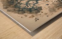Imagine a visual representation of various natural phenomena Wood print