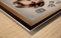 She Loves Her Diamonds Pin Up Girl Mesmerizing AI Concept Art by Xzendor7 Wood print
