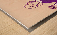 vintage kansas state cheerleader art Wood print