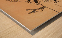 early 1900s football pile art Wood print