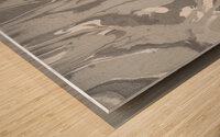 Smear Black and White Wood print
