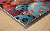 Vibrant Cool Abstract Wood print