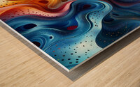 Abstract Wave Wood print