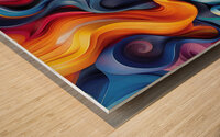 Abstract Waves Sensation Wood print