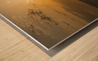Gulf Of Mexico Centered Golden Sunset Wood print