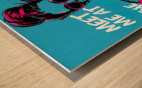 Beach Quotes Hot Pink Wood print