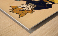 cartoon vintage arizona wildcat teacher art Wood print