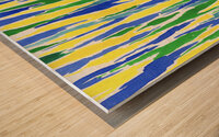 Abstract Watercolor Splash Waves Lines 1 Wood print