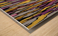 Abstract Watercolor Splash Waves Lines 8 Wood print